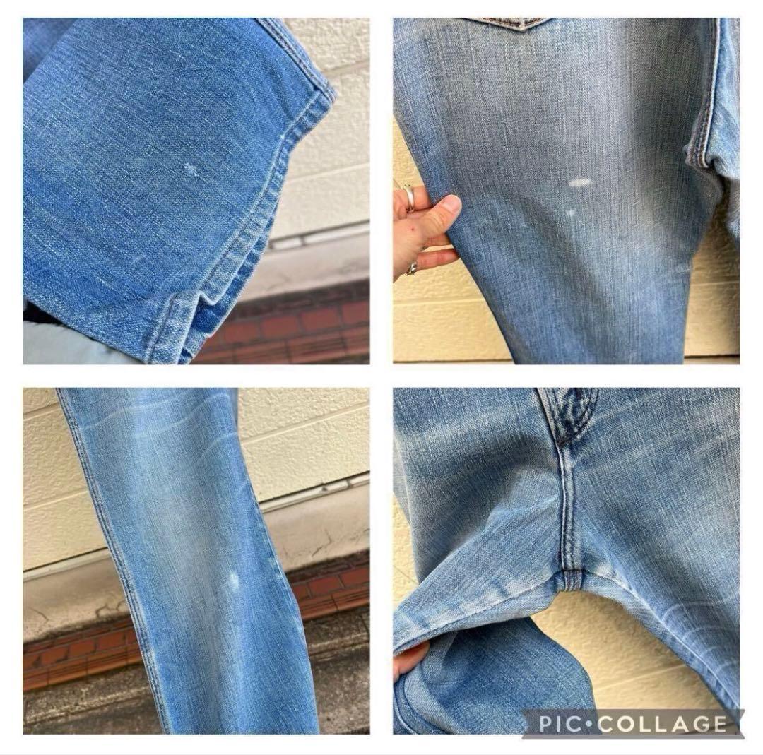 60s 70s USA古着 ラングラー デニムパンツ ヒゲ vintage