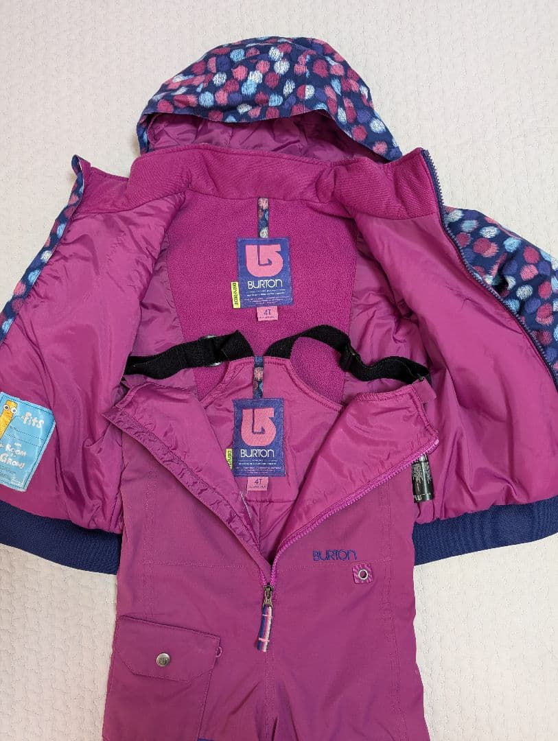BURTON 子供用キッズスノーボードウエア上下セット