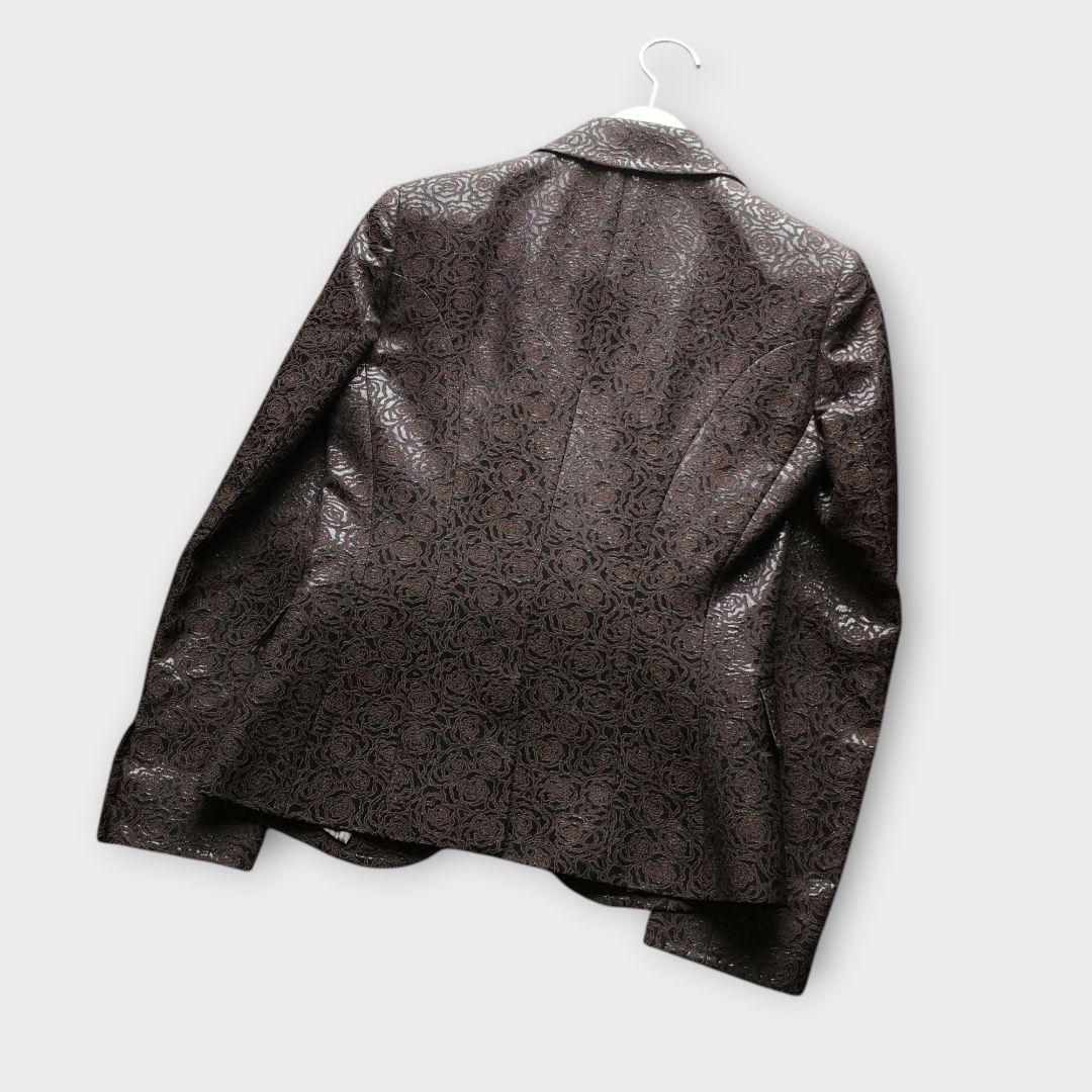美品 エトロ ETRO ジャケット 刺繍 総柄 テーラード シングル 2ボタン