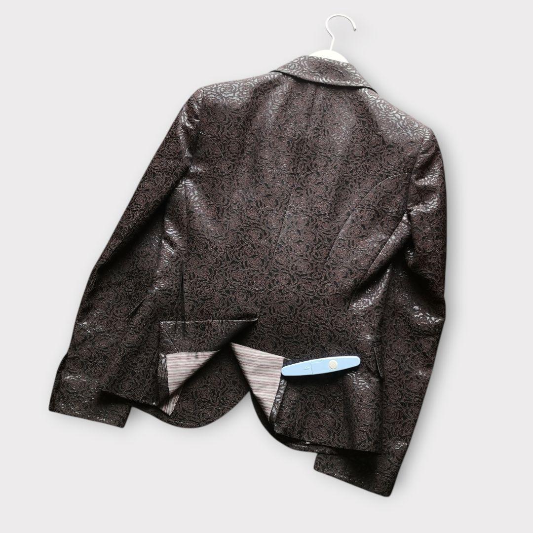 美品 エトロ ETRO ジャケット 刺繍 総柄 テーラード シングル 2ボタン
