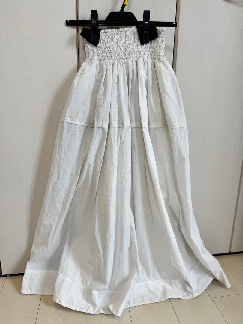 【美品】マチャット2wayナイロンタフタスカート　ホワイト