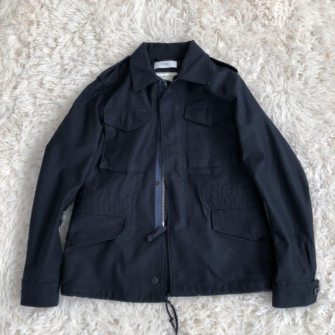 【美品】HYKEハイクM-51ミリタリージャケットフィールドジャケットネイビー