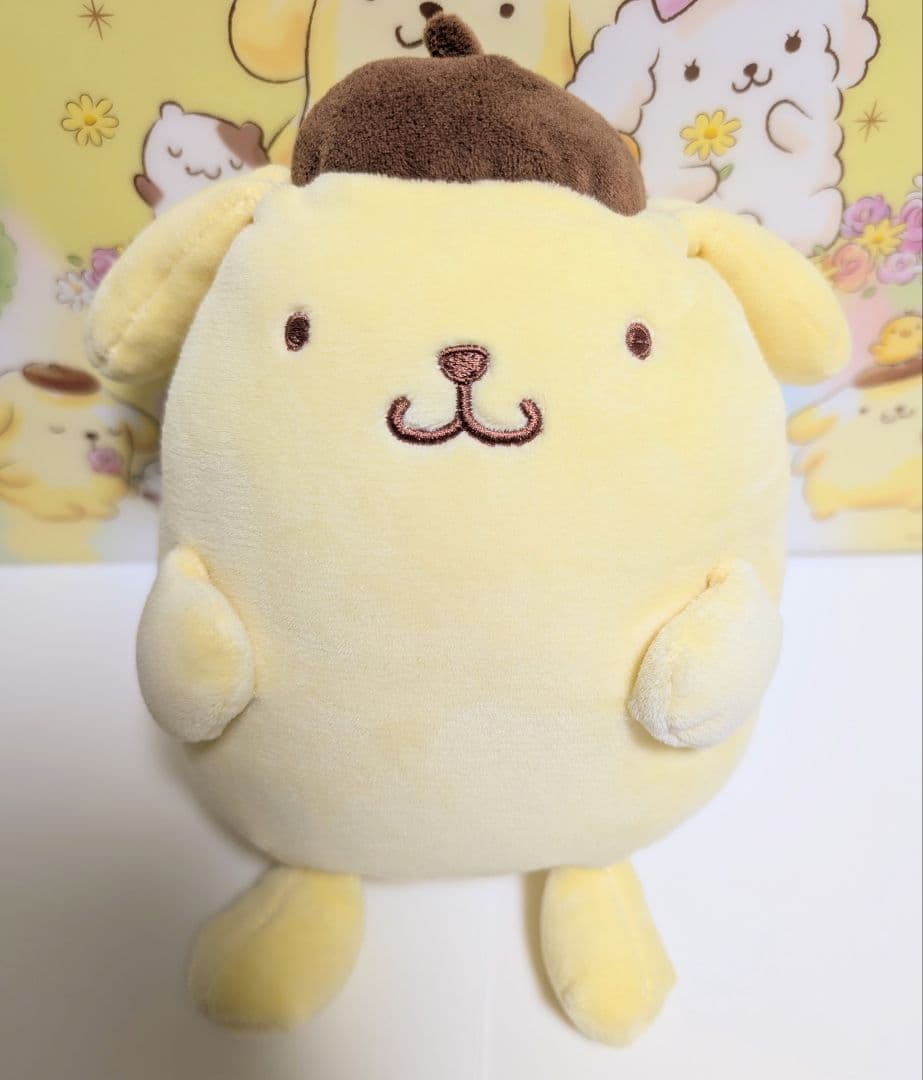 ポムポムプリン　むにゅむにゅ　ぬいぐるみ　S