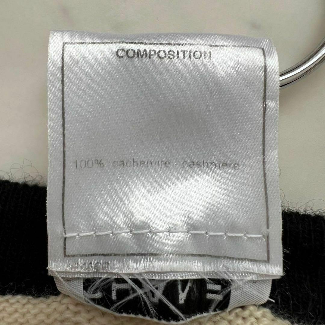 CHANEL カシミヤ100% バイカラー ココマーク金具 カーディガン 38