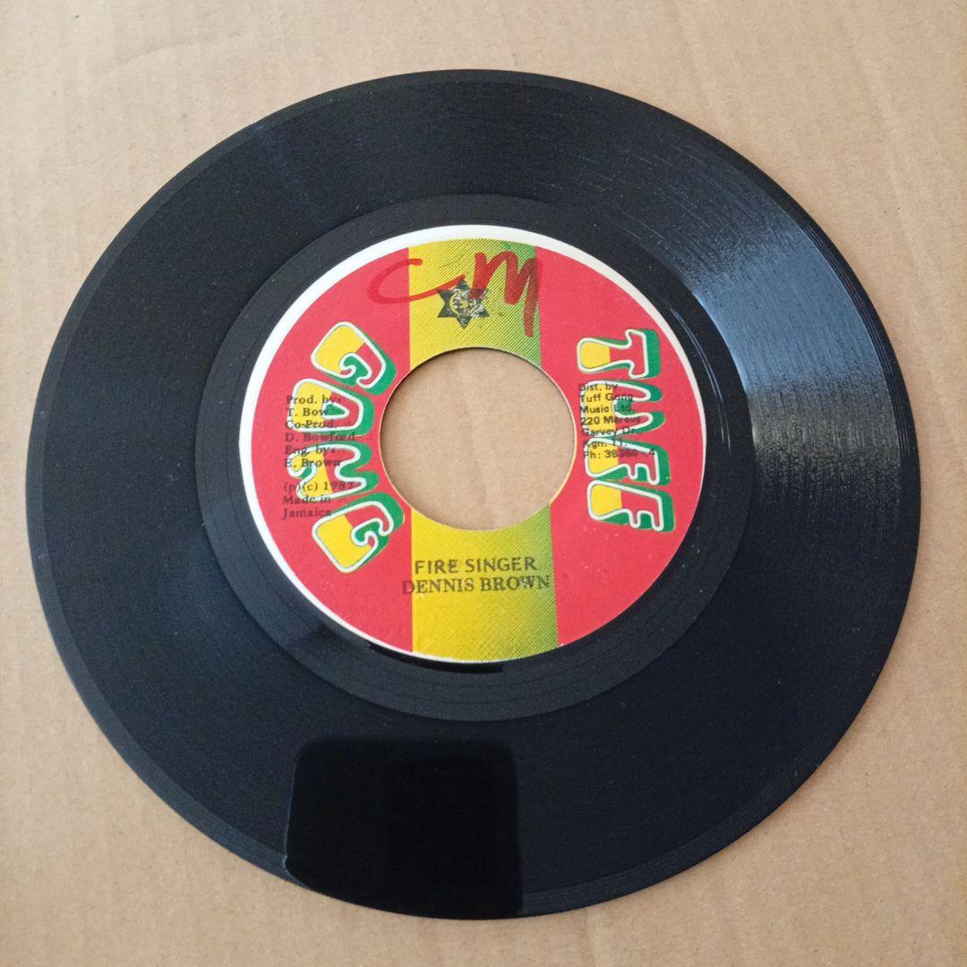dennis brown - fire singer レコード レゲエ レア盤