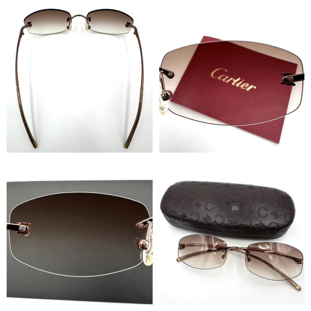 CELINE セリーヌ サングラス 度なし SC1095 リムレス ケース付き