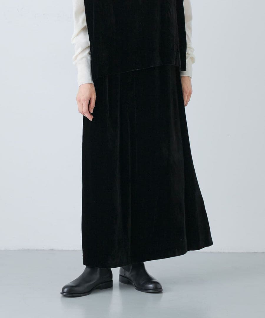 【美品】かぐれ　レーヨンシルクベルベットスカート
