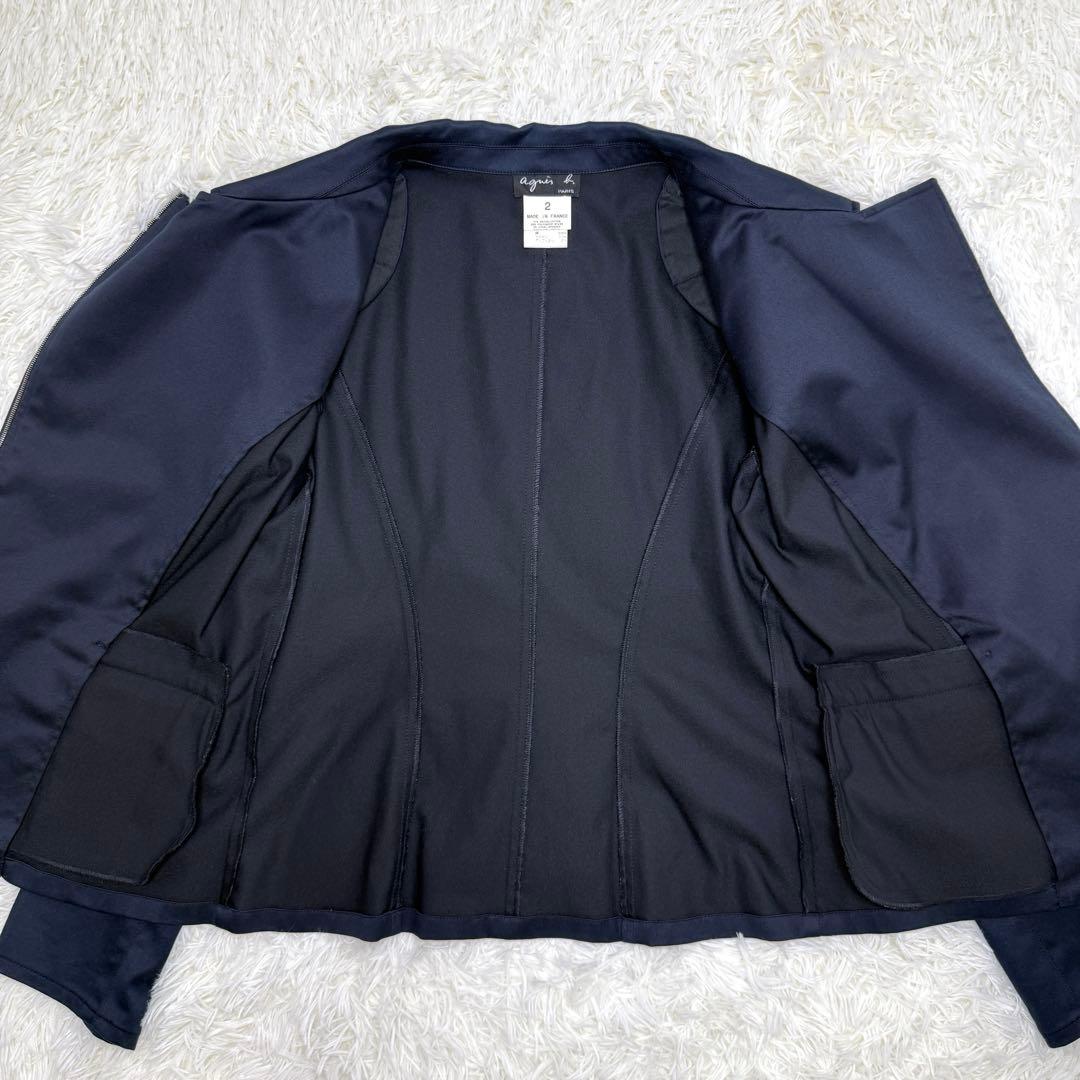 希少 美品 agnes b. アニエスベー ライダース コットン riri社