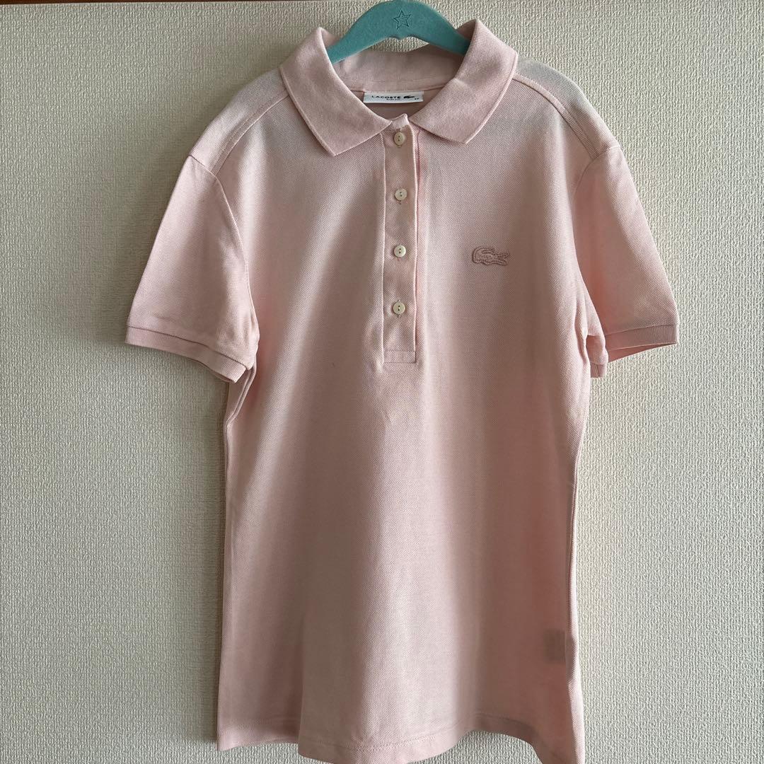 LACOSTE スリムフィット ポロシャツ 34 ピンク