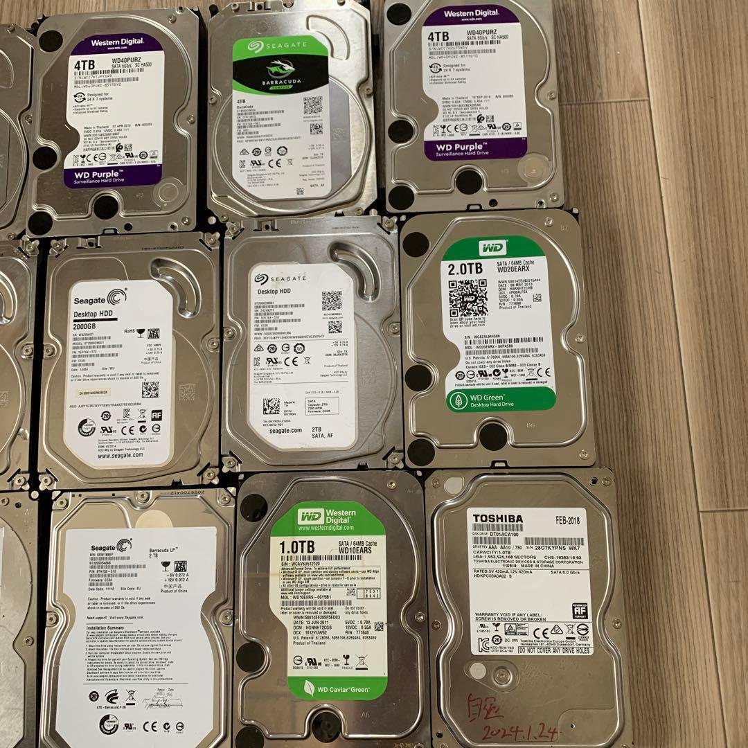 HDD ジャンク 18台 まとめ売り 6TB/4TB/3TB/2TB/1TB