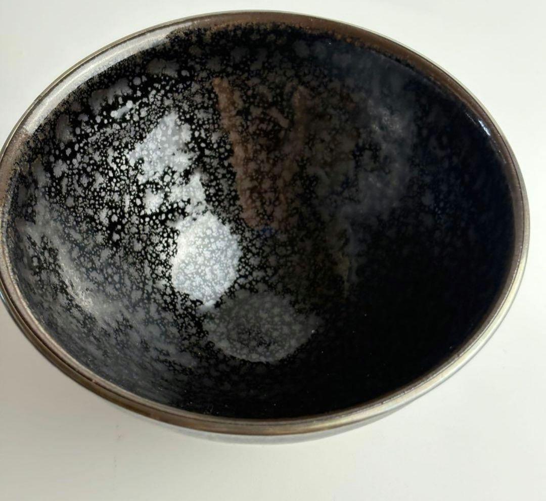 洛東 桶谷定一 夢占い油滴 天目茶碗 共箱 抹茶碗 茶器