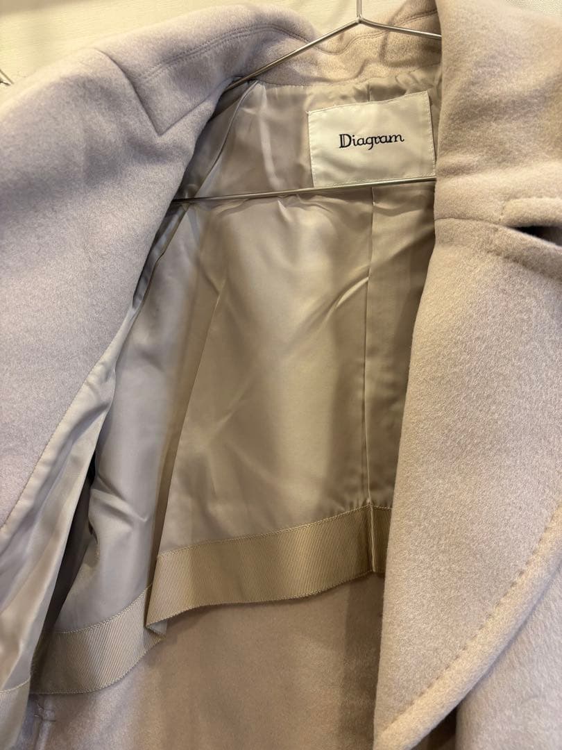 Diagram ベージュ ダブルブレスト ロングコート