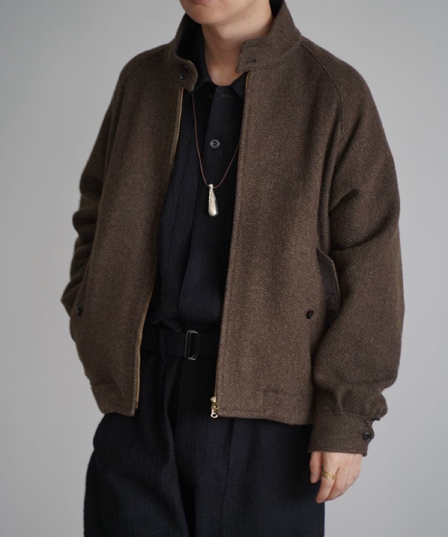 ジャケット・アウター LIDNM Alpaca Tweed Harrington Jacket