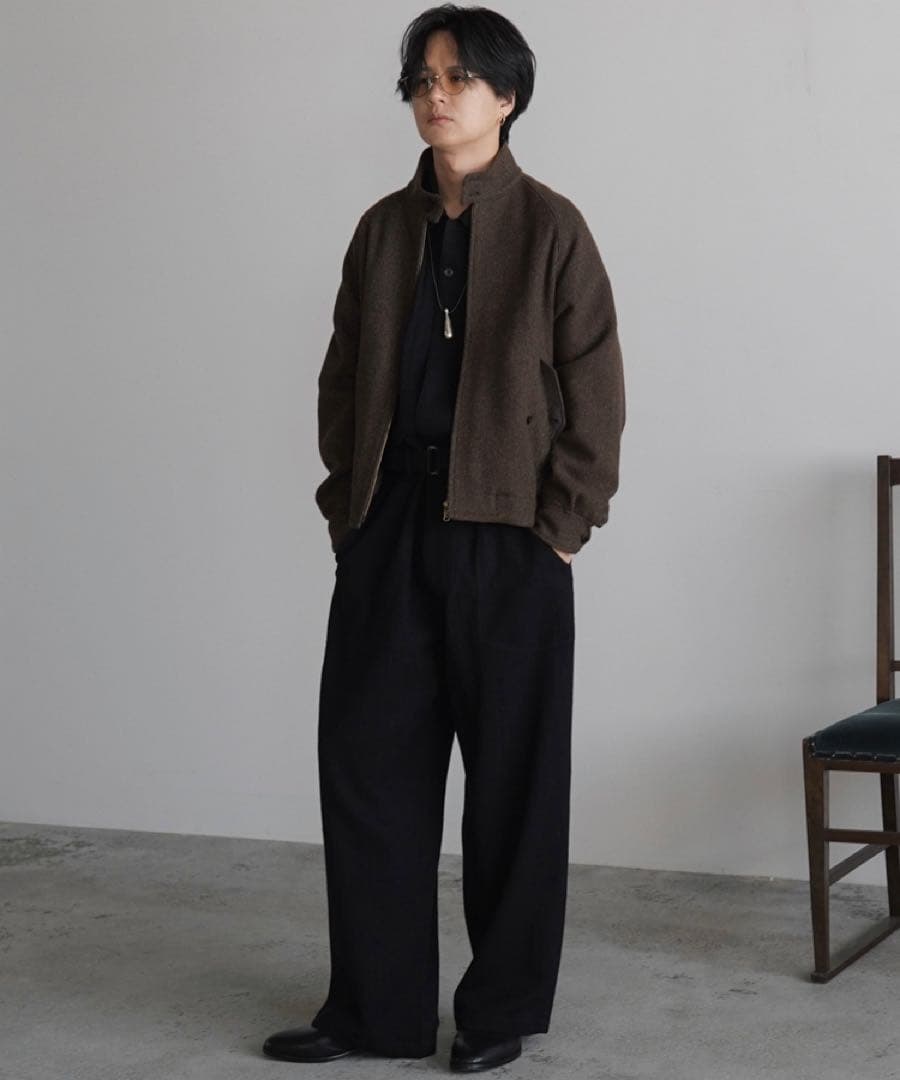 ジャケット・アウター LIDNM Alpaca Tweed Harrington Jacket