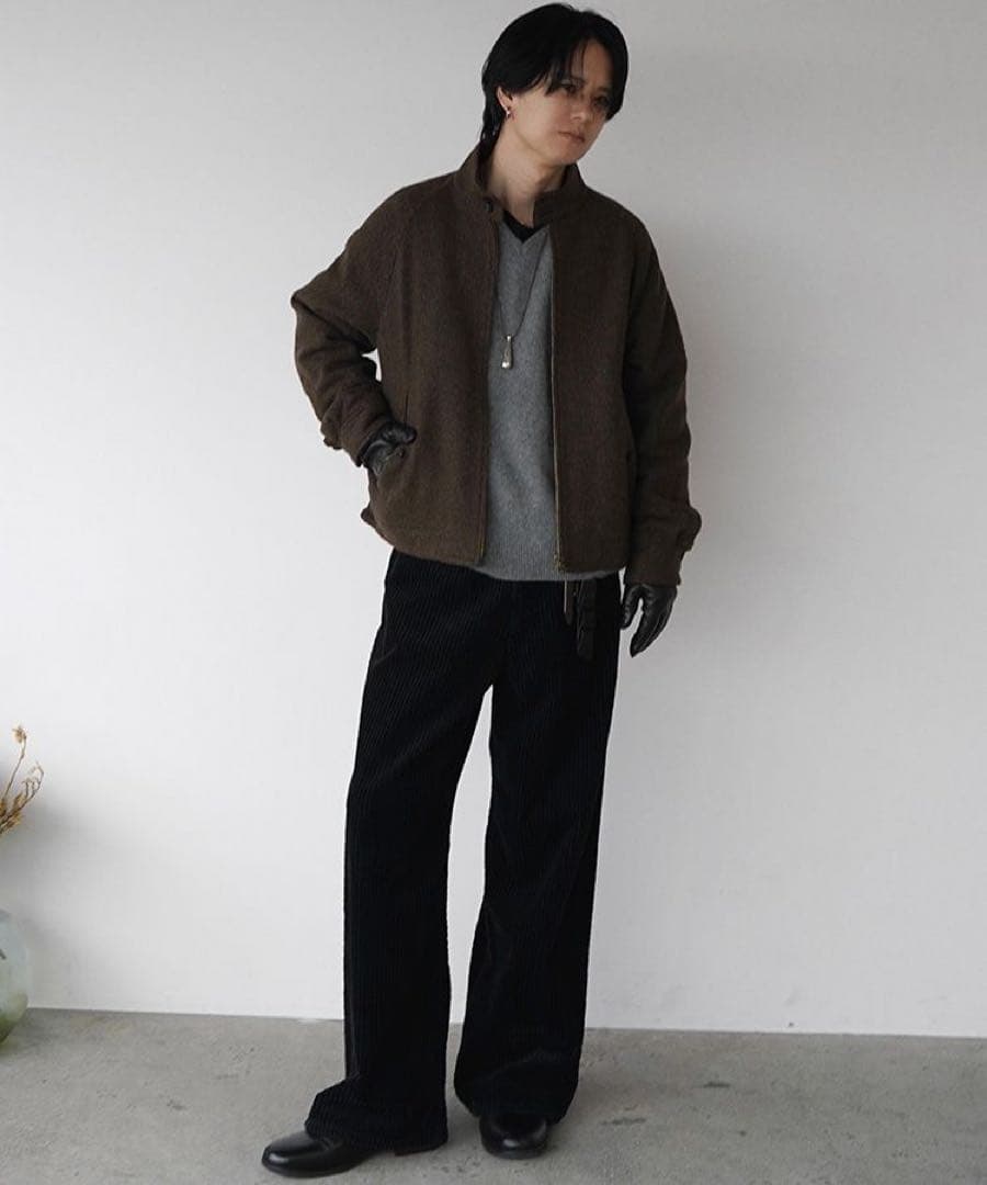 ジャケット・アウター LIDNM Alpaca Tweed Harrington Jacket