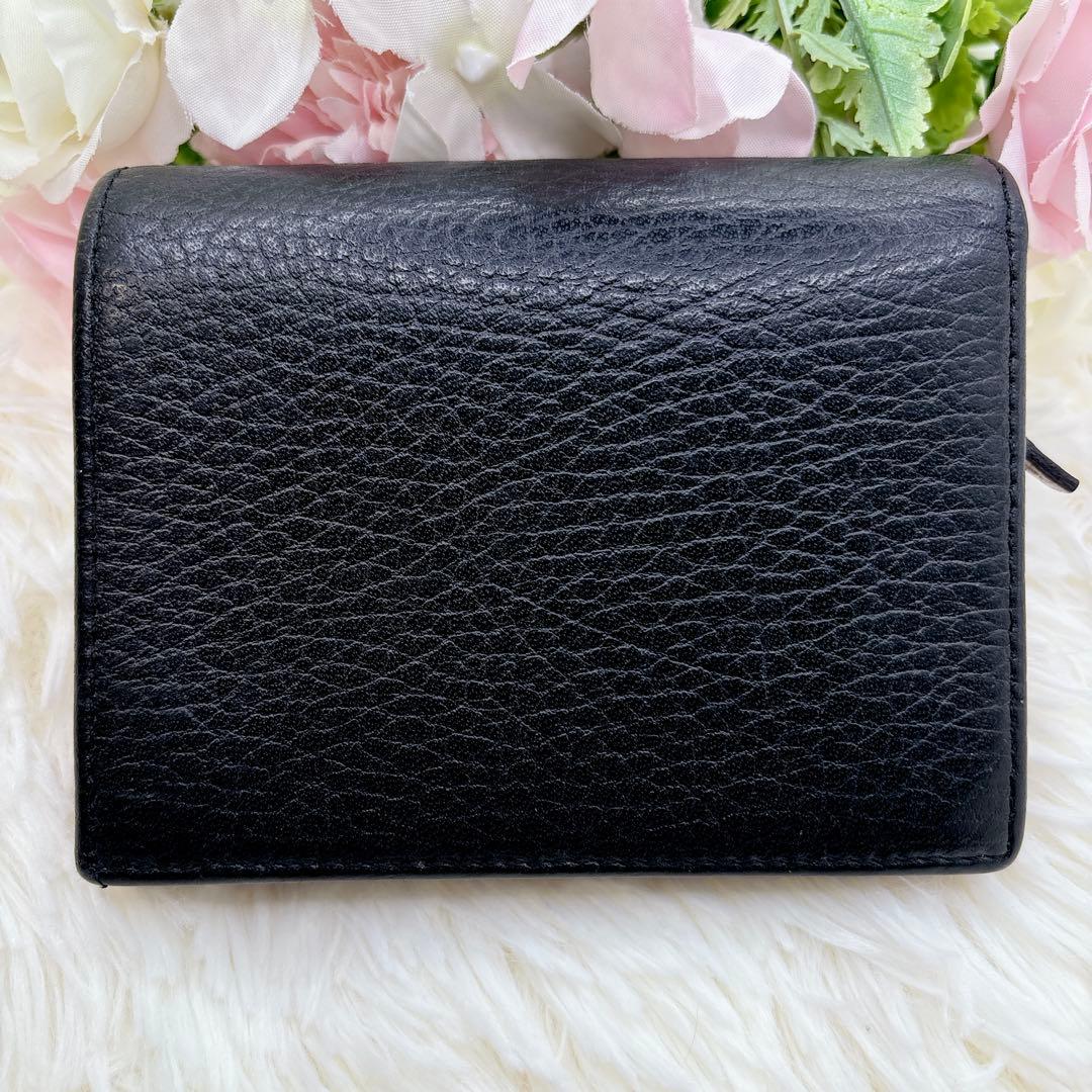 GUCCI♡折り財布 GGマーモント リボン ラインストーン バイカラー 花柄