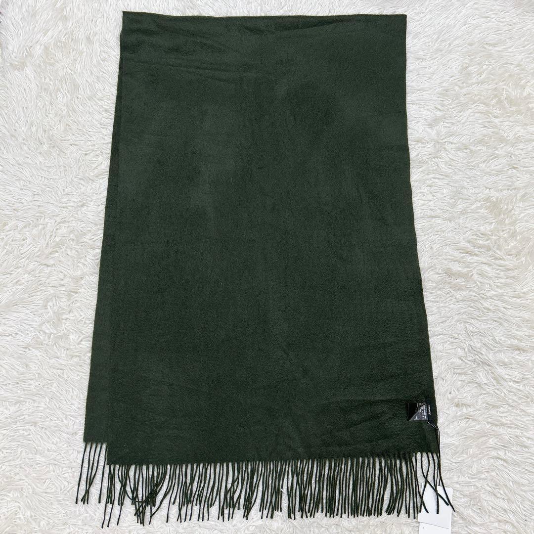 新品　セオリー　ストール　マフラー　大判　カシミヤ100% カーキ