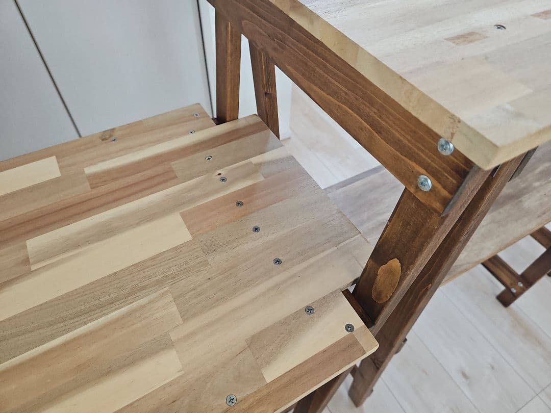 キッチンテーブル自作品【アカシア集成材】