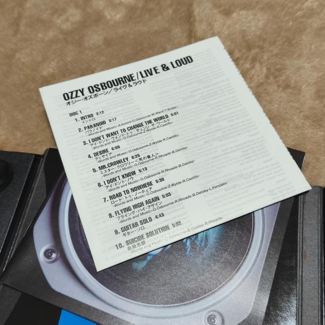 初回生産限定 ライヴ＆ラウド OZZY OSBOURNE LIVE&LOUD