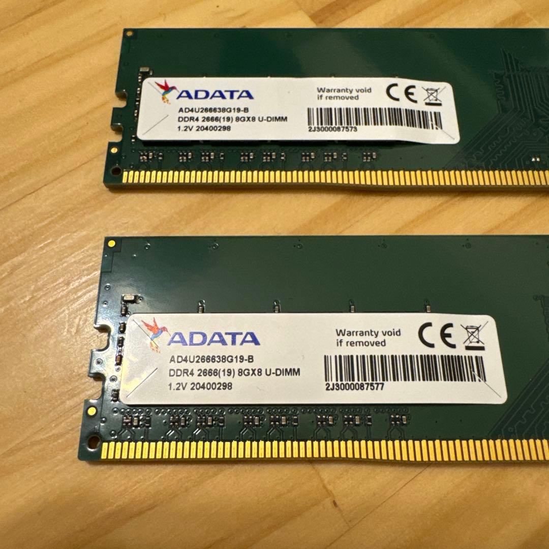 メモリー ADATA DDR4 2666 8GB U-DIMM