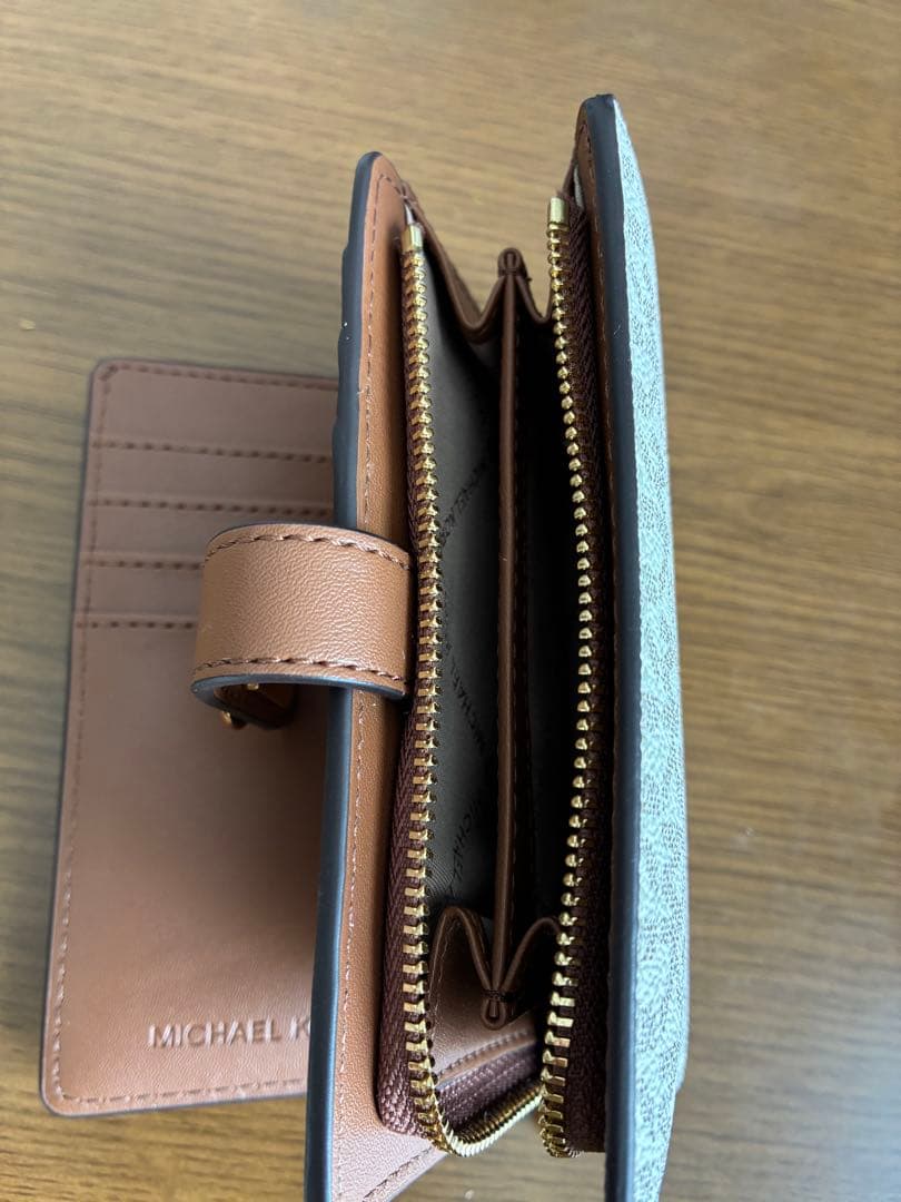 MICHAEL KORS 二つ折り財布 ベージュ/ブラウン