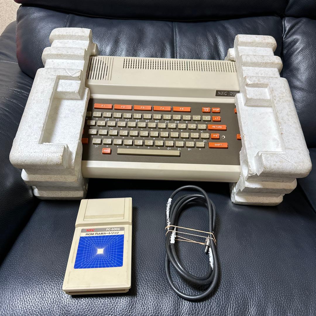 NEC PC-6001 本体 +PC6006.ROM 通電OK 箱付き　ジャンク