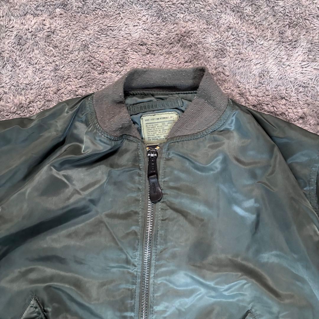 【90s】USA製 ALPHA INDUSTRIES MA-1 IDEALジップ