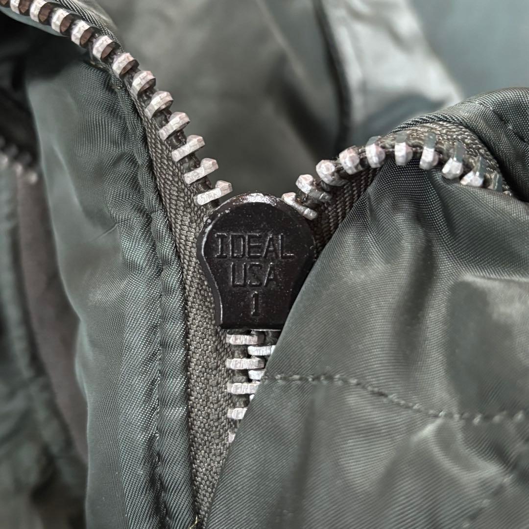 【90s】USA製 ALPHA INDUSTRIES MA-1 IDEALジップ