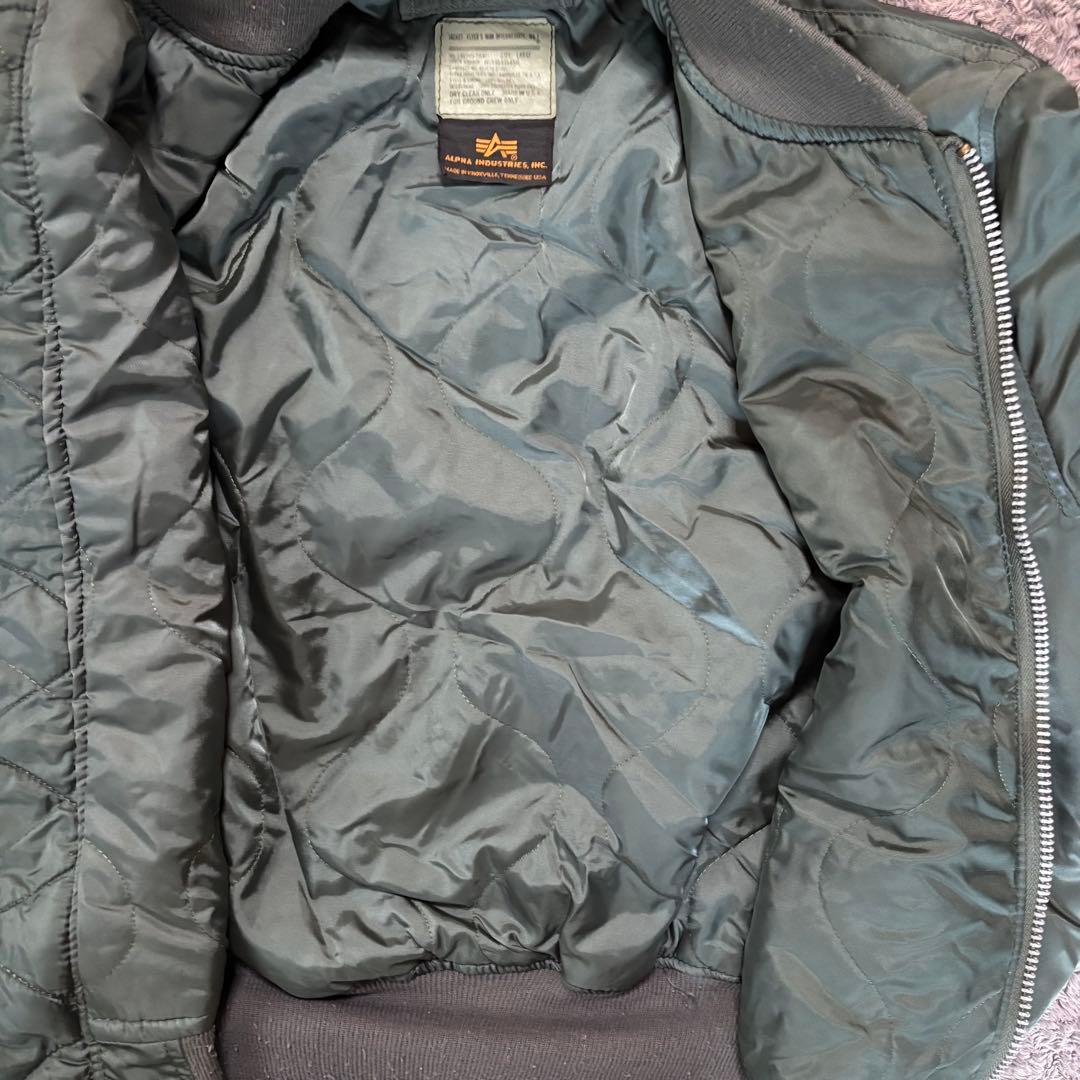 【90s】USA製 ALPHA INDUSTRIES MA-1 IDEALジップ