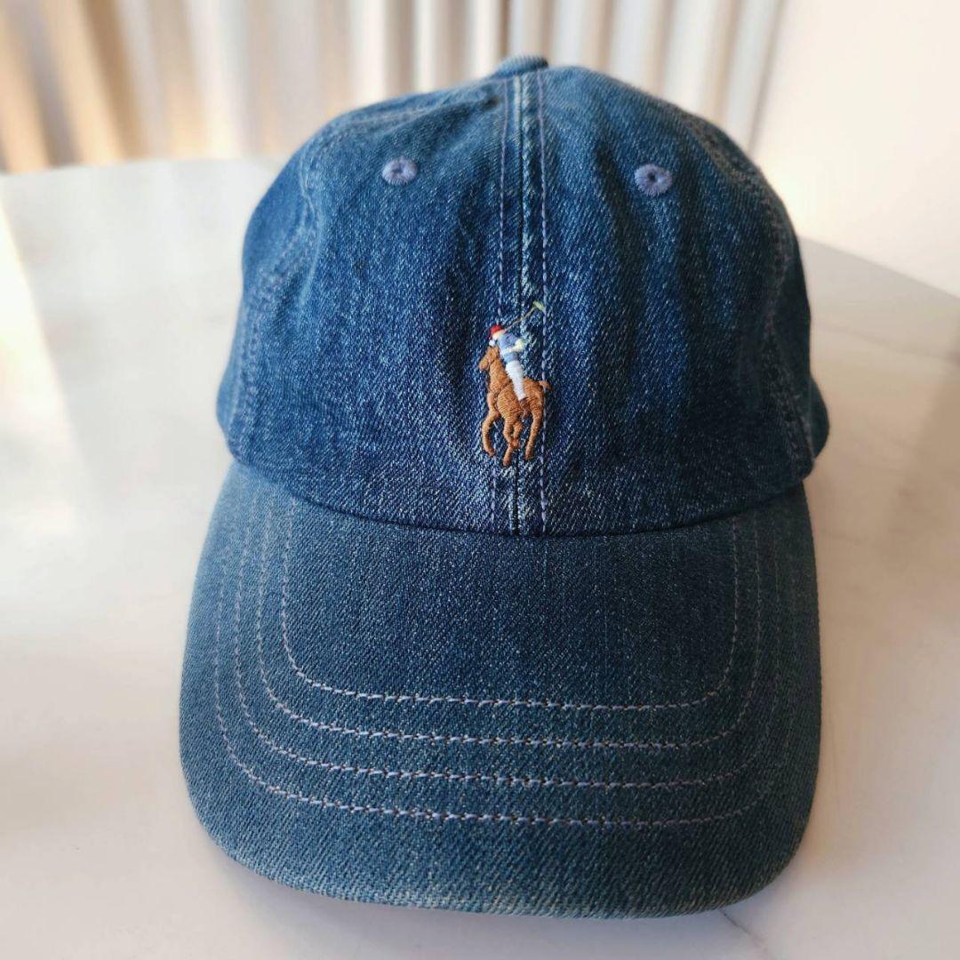 ​【極美品】ポロ ラルフローレン デニムキャップ マルチカラーポニー刺繍 完売