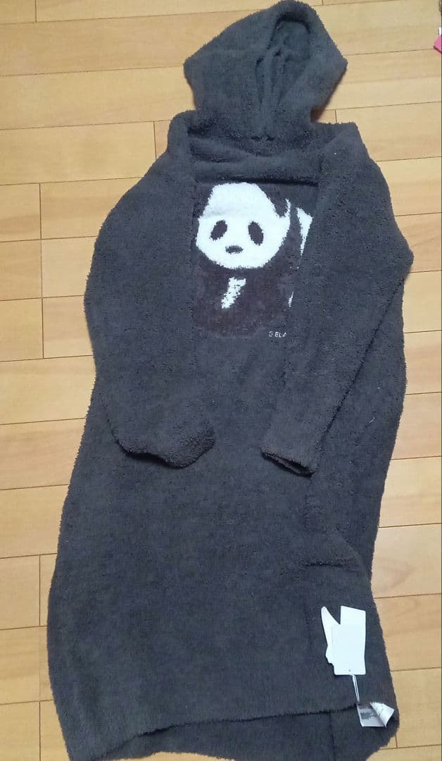 ジェラピケ　パンダ　ワンピース　黒