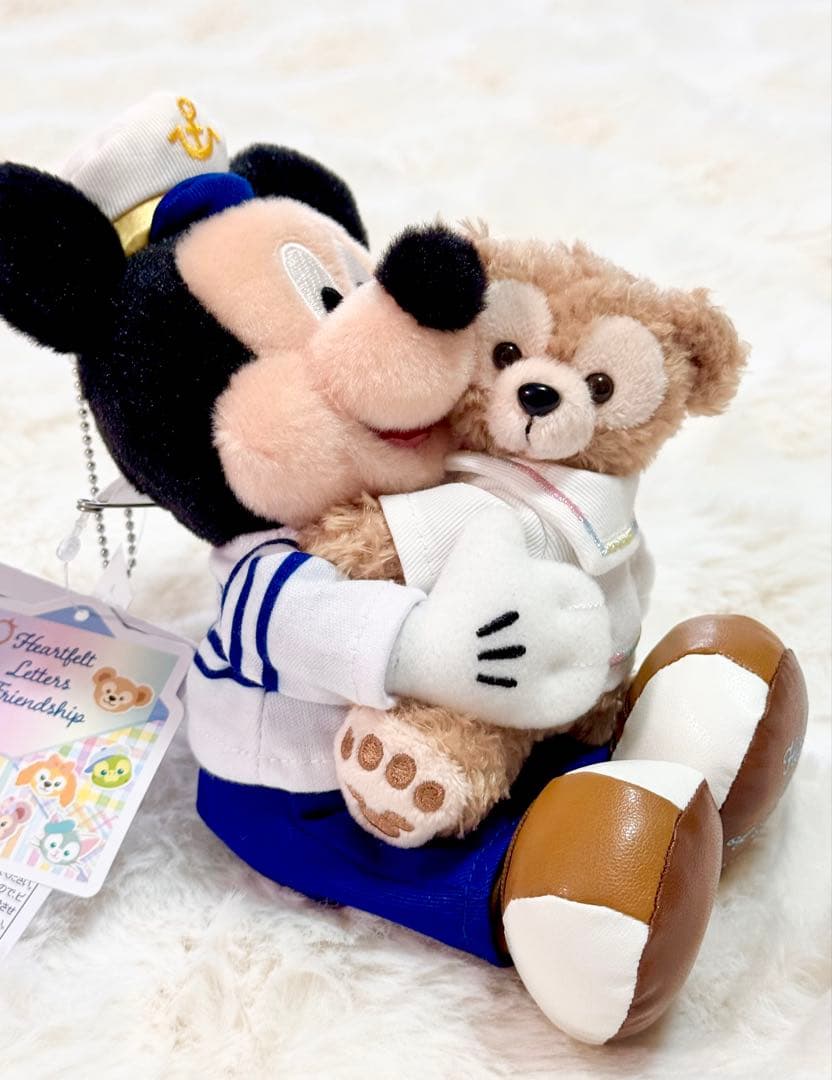 ディズニー　ダッフィー　ミッキーマウス　ぬいぐるみバッジ　ぬいば　マリン