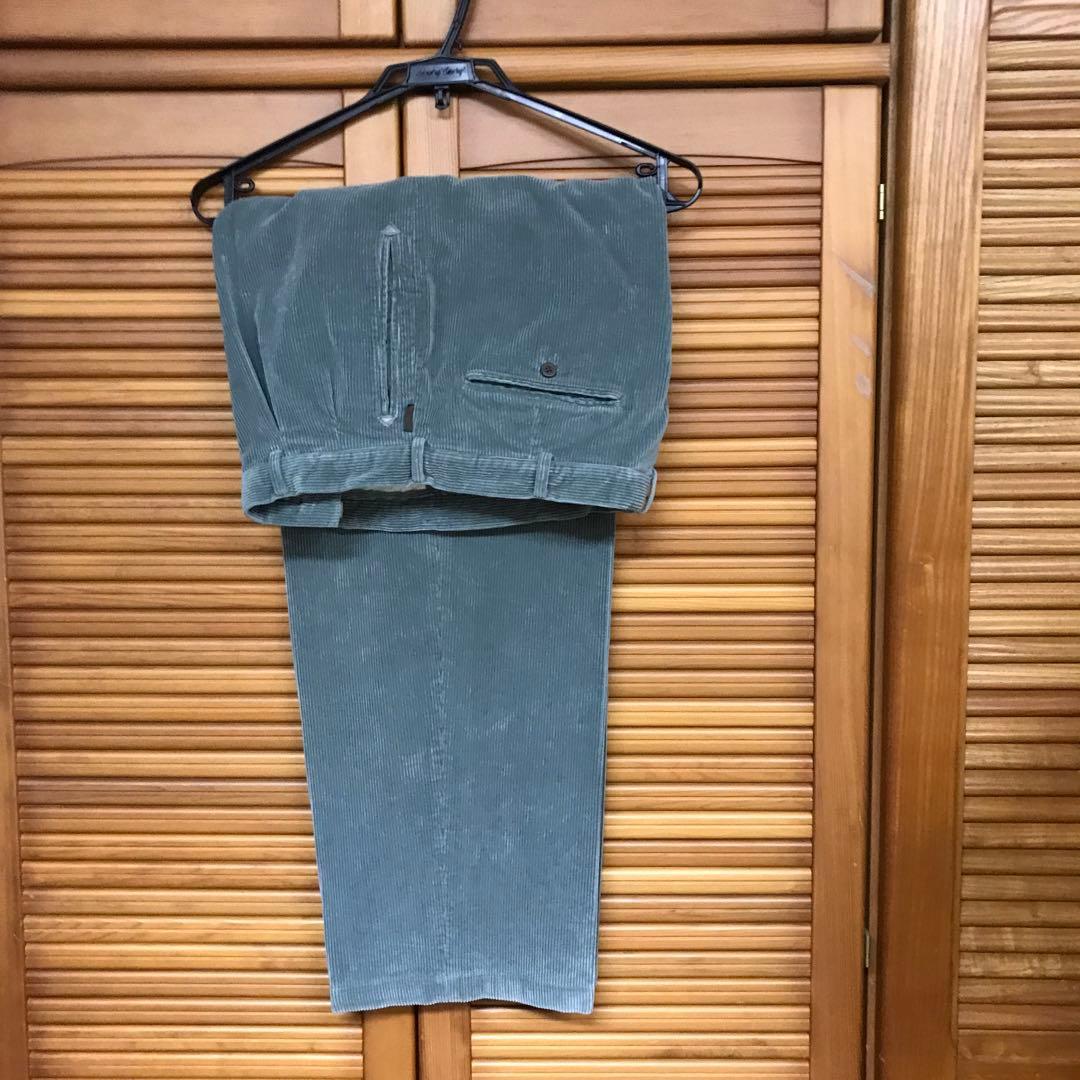 パパス　セットアップ　コーデュロイ　モスグリーン