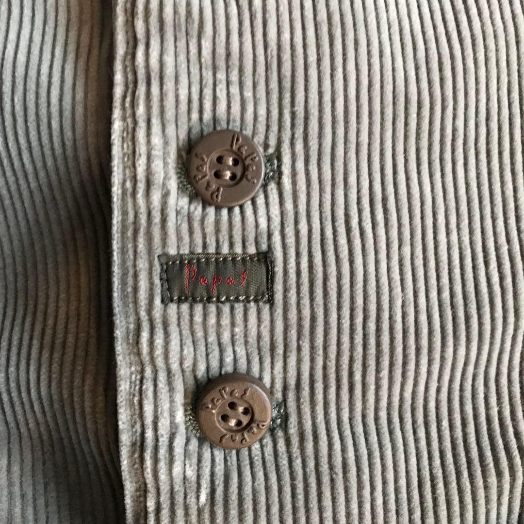 パパス　セットアップ　コーデュロイ　モスグリーン