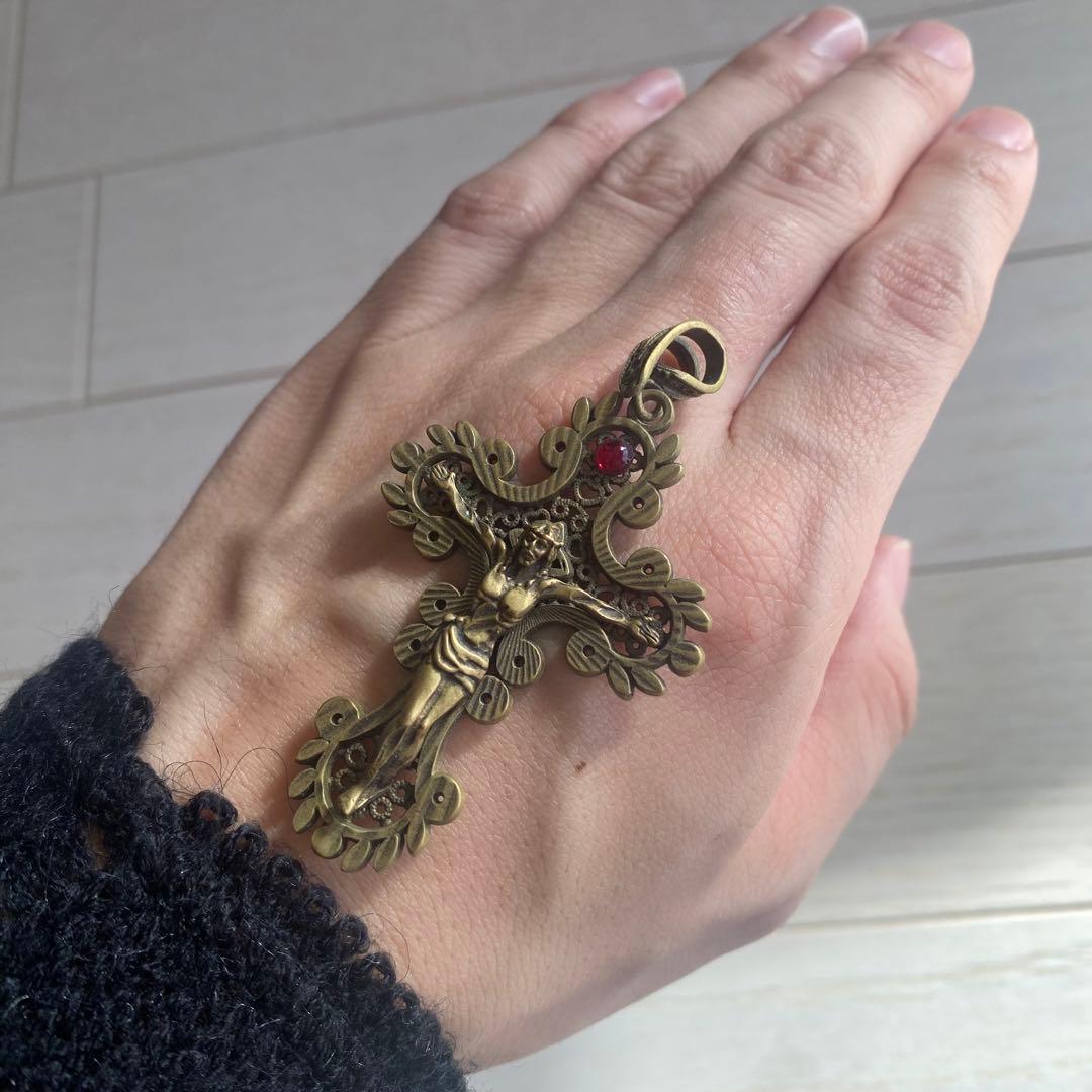 Marjana ヴィンテージ クロス ペンダントトップ　ロザリオ
