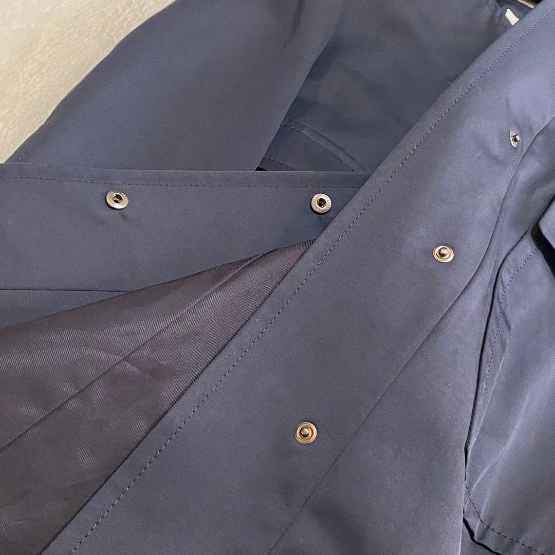 美品★トゥモローランドDES PRÉS ノーカラーコートネイビー　サイズ1