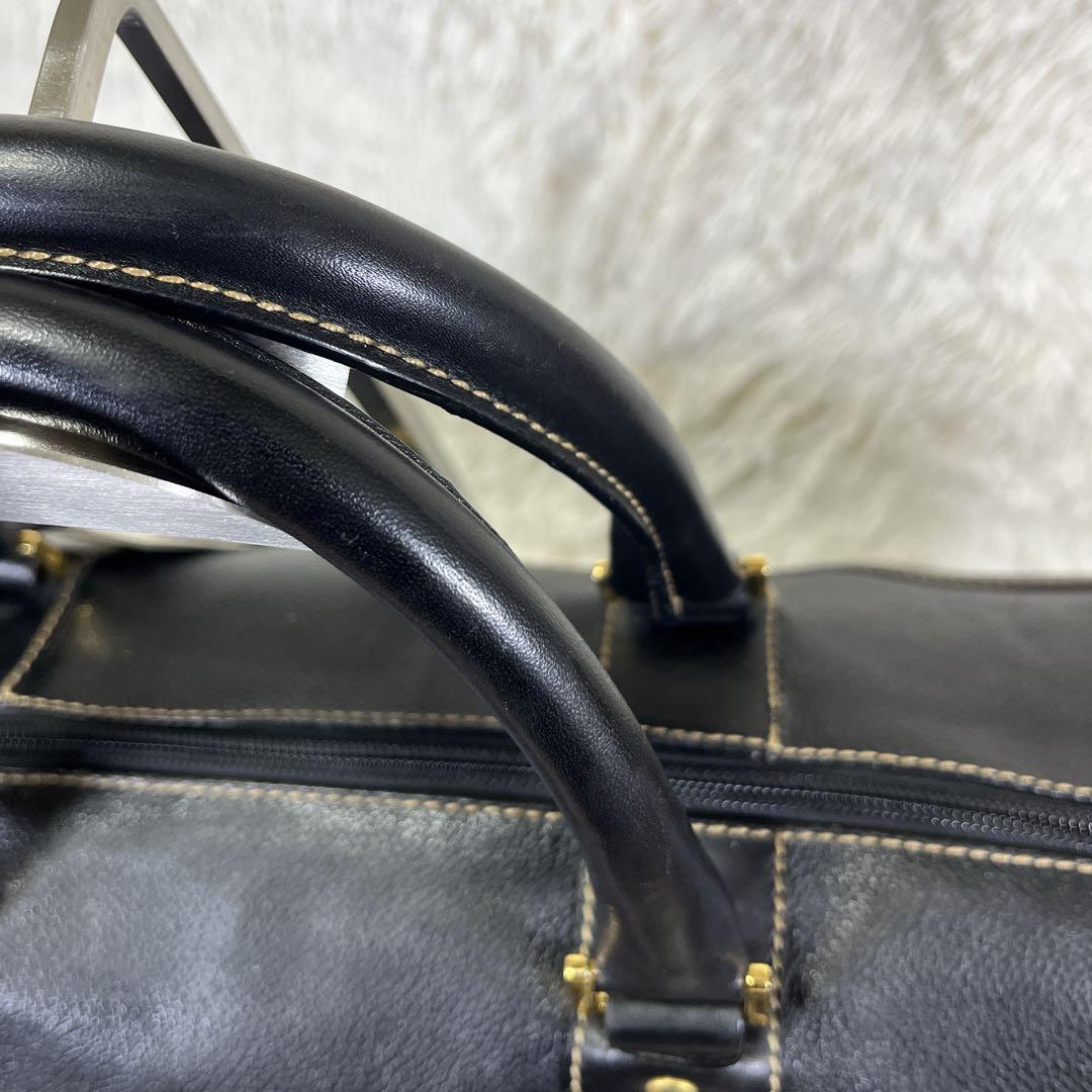 定価20万／極美品◎大容量 dunhill ダンヒル ボストンバッグ 本革 黒