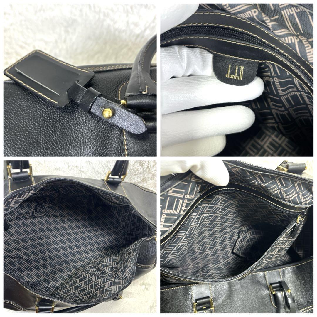 定価20万／極美品◎大容量 dunhill ダンヒル ボストンバッグ 本革 黒
