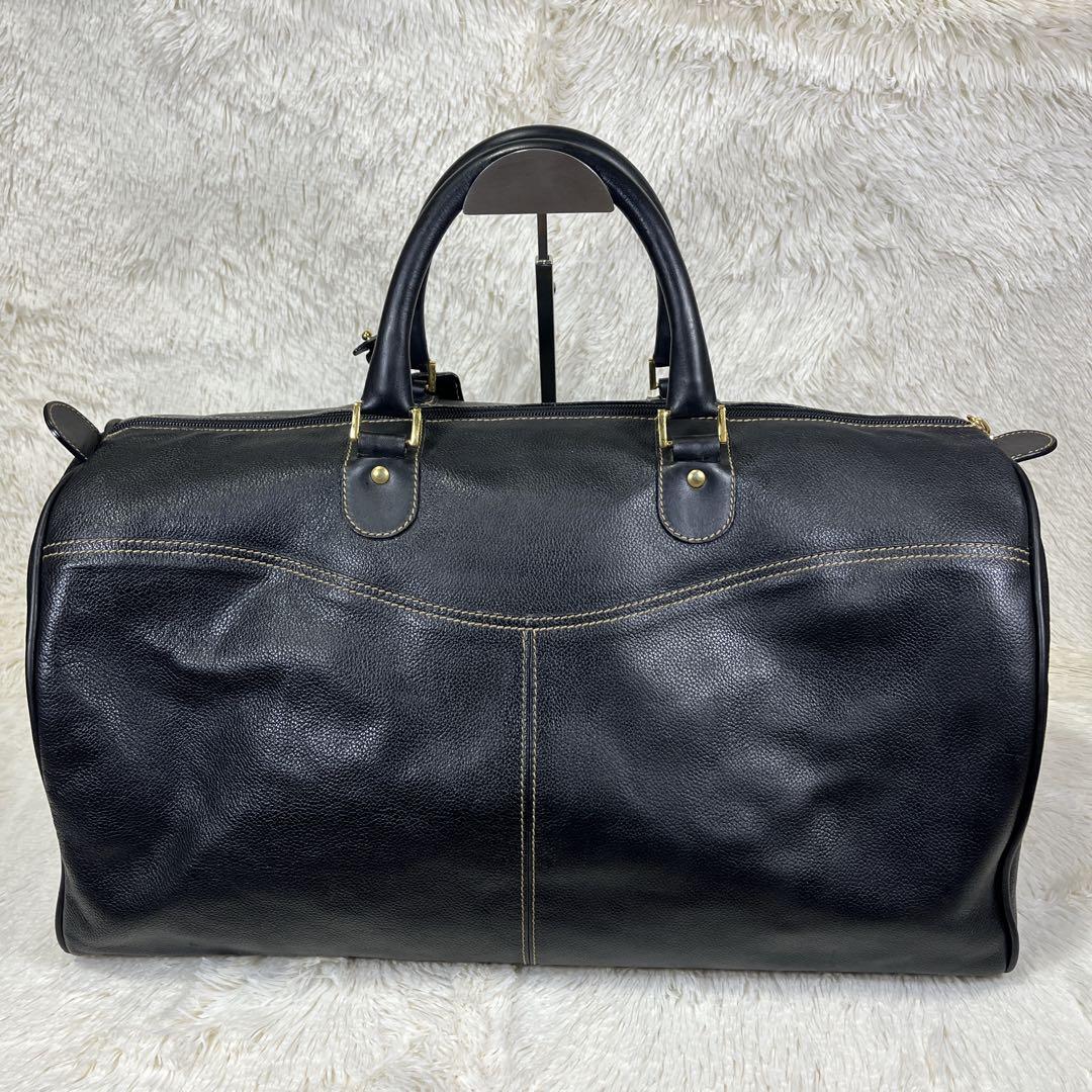 定価20万／極美品◎大容量 dunhill ダンヒル ボストンバッグ 本革 黒