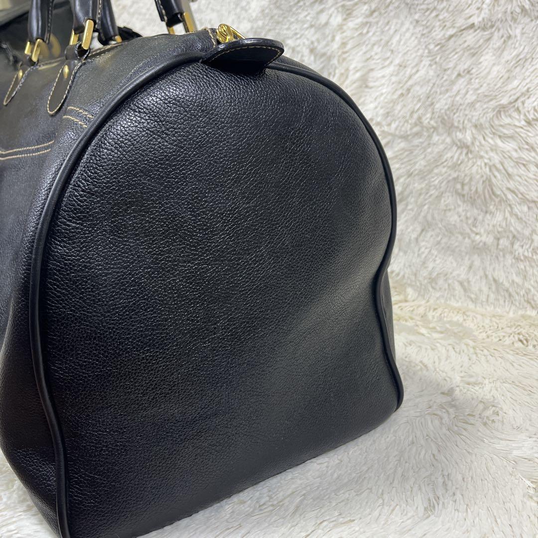 定価20万／極美品◎大容量 dunhill ダンヒル ボストンバッグ 本革 黒