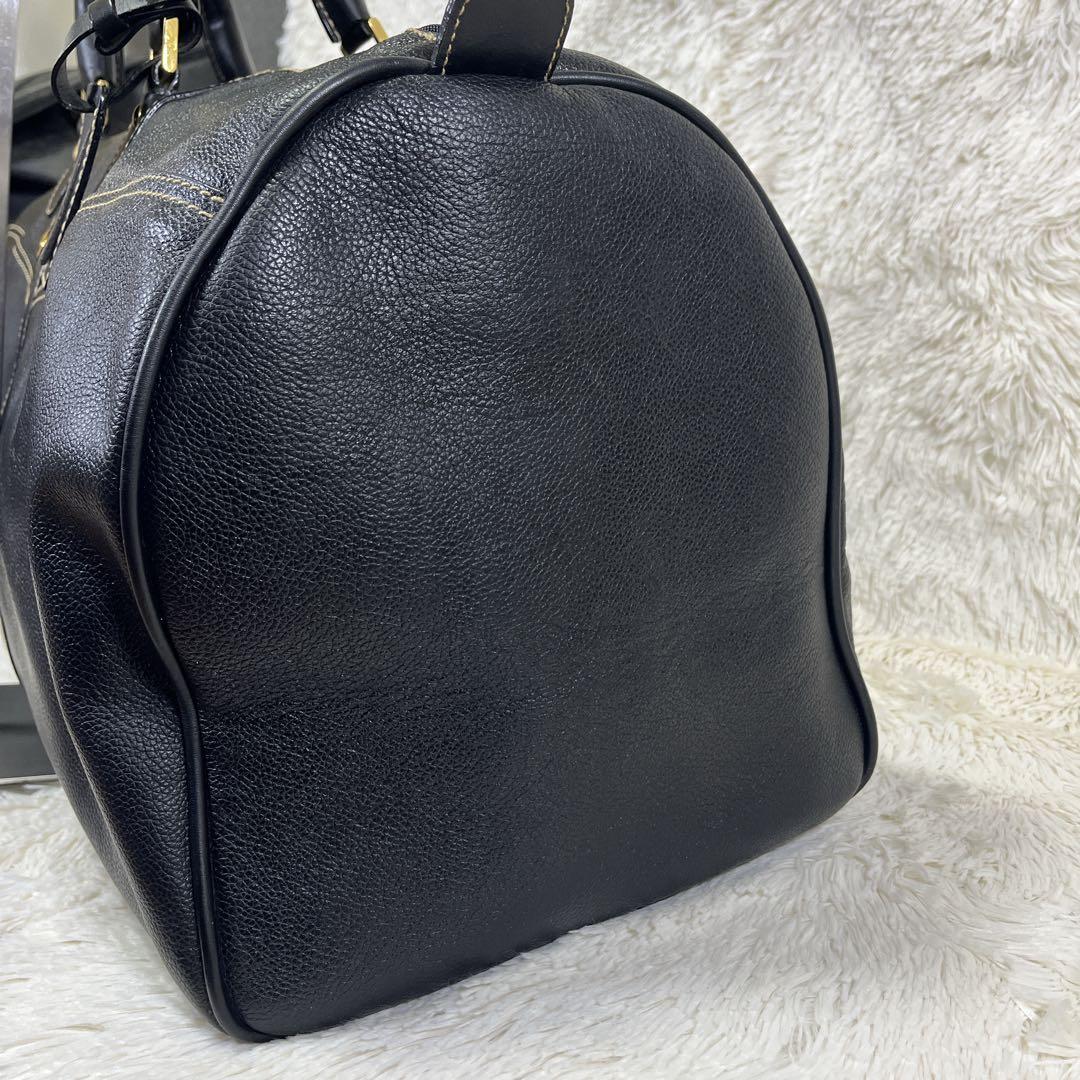 定価20万／極美品◎大容量 dunhill ダンヒル ボストンバッグ 本革 黒