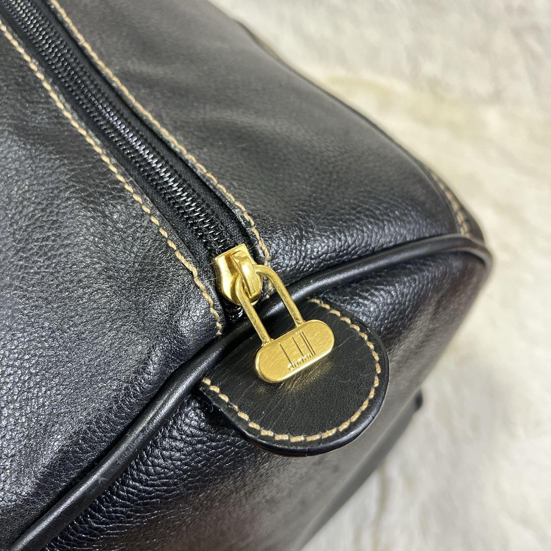 定価20万／極美品◎大容量 dunhill ダンヒル ボストンバッグ 本革 黒