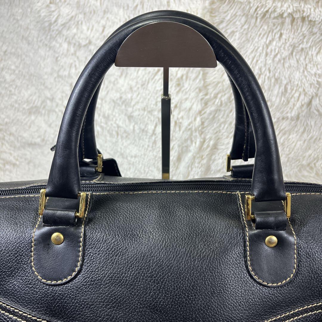 定価20万／極美品◎大容量 dunhill ダンヒル ボストンバッグ 本革 黒