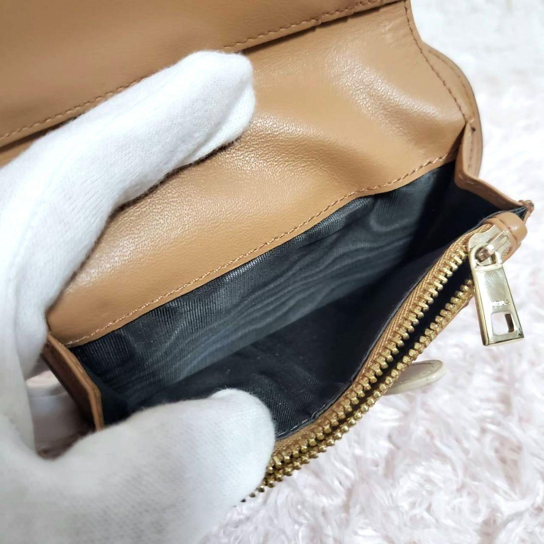 FURLA フルラ べっ甲 ベルトデザイン 折り財布 極美品 財布