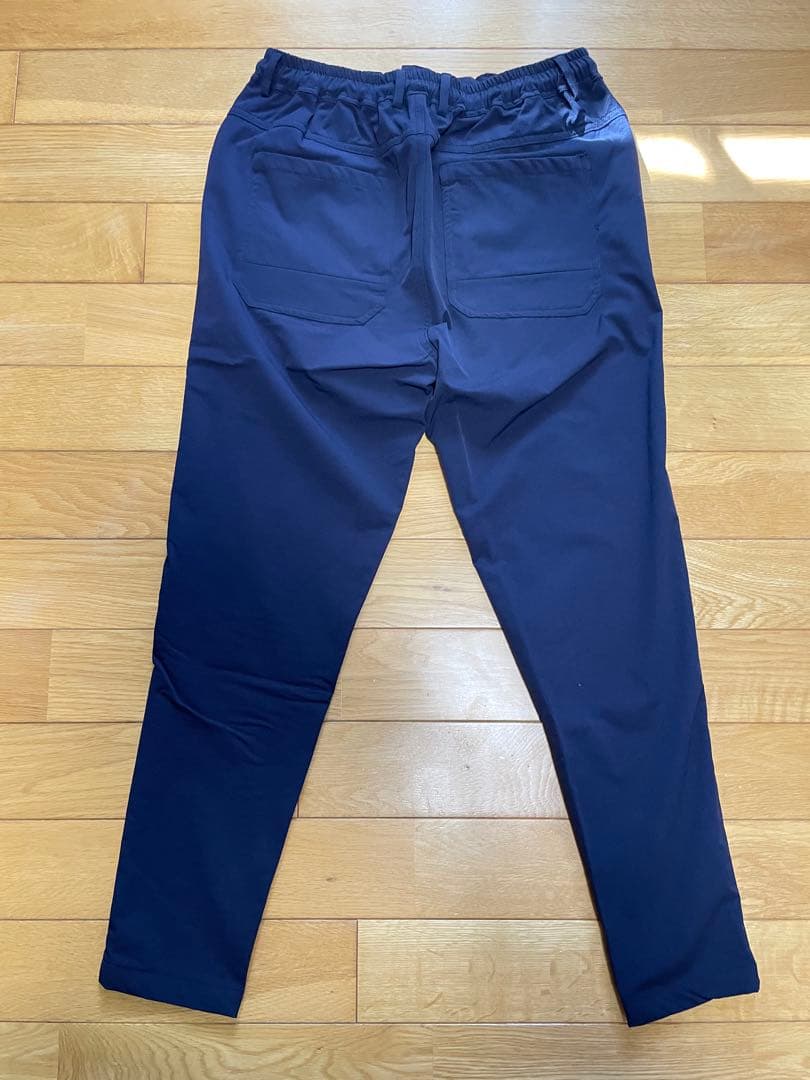 CAMBIO ハイストレッチナイロンテーパードパンツ M ネイビー