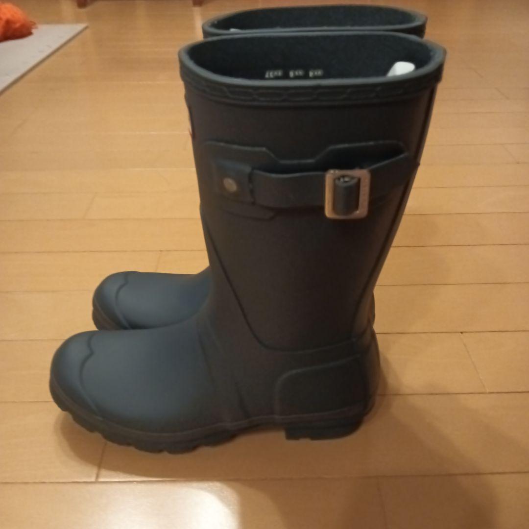美品！HUNTER レインブーツネイビー　23センチ