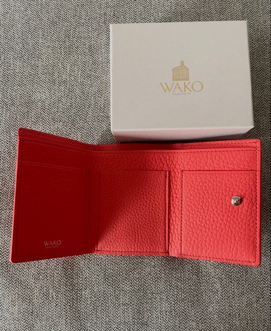 WAKO 和光 MANACO ミニウォレット レッド