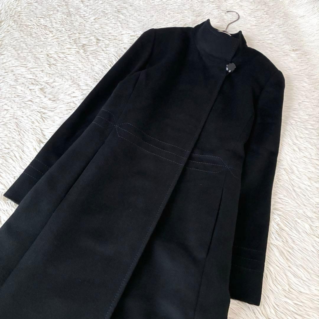 割引済み⭐︎Leilian カシミヤ100% スタンドカラー　比翼　ロングコート