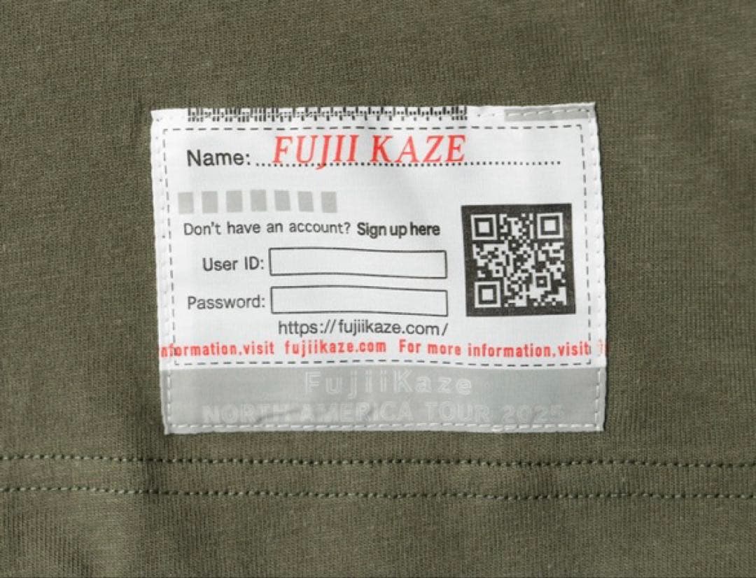 未使用 FUJII KAZE ノースアメリカツアーポテト Tシャツ XL