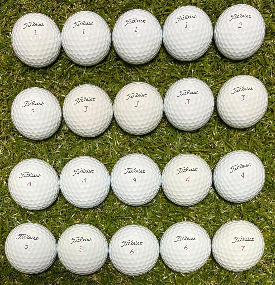 519★Sランク★タイトリスト ProV1x ロストボール ホワイト 20球